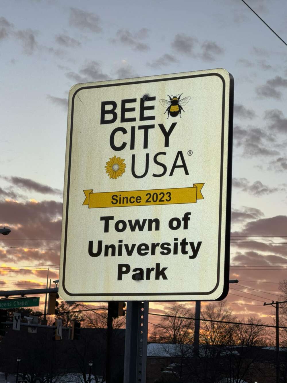 A close-up of a sign.