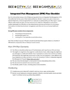 Screenshot of the PDF IPM plan checklist.